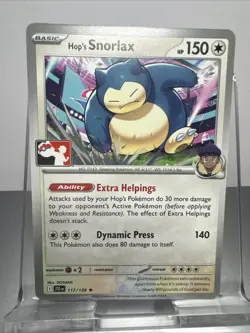 Hop's Snorlax 117/159 Pokemon Play Stamp Prize Pack Series Cards Regular - Image 1