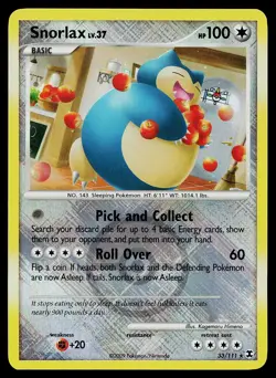 Pokemon Card - Snorlax League Promo Rising Rivals 33/111 Holo Reverse Holo - Image 1