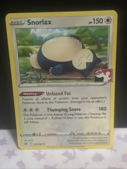 Pokemon TCG Snorlax 143/196 Prize Pack Series Cards Regular NM - Image 1