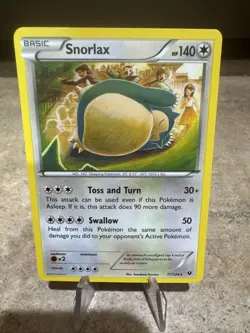Snorlax - 77/124 - Pokemon Fates Collide XY Non-Holo Rare Card NM - Image 1