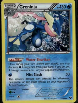 Greninja Holo Rare XY Base Set 41/146 Water Holo Pokemon Card - Image 1