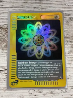 Rainbow Energy 144/147 Aquapolis Reverse Holo Rare e-Reader Card LP Mark On Back - Image 1