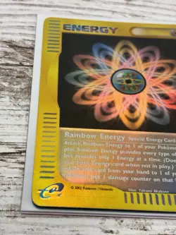 Rainbow Energy 144/147 Aquapolis Reverse Holo Rare e-Reader Card LP Mark On Back - Image 2