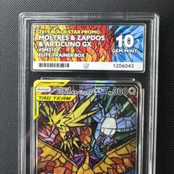 Moltres & Zapdos & Articuno GX SM210 - Perfect Subs - Ace Gem Mint 10 - Image 2