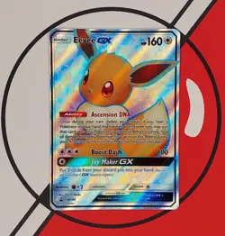 EEVEE GX SM242 Sun & Moon Black Star Promo Full Art Holo Pokemon TCG Card NM - Image 1