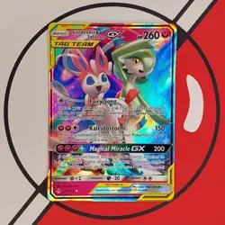 GARDEVOIR & SYLVEON GX 130/214 Tag Team Son & Moon Unbroken Bonds Pokemon Card - Image 1