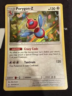Pokemon Card Porygon-Z 157/214 Holo Rare Sun & Moon Unbroken Bonds Near Mint - Image 1