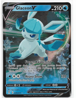 Pokemon Glaceon v Holo Ultra Rare Card 40/203 Evolving Skies - Image 1