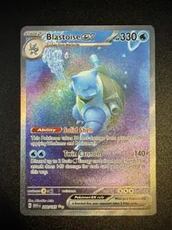 Pokemon 151 Blastoise EX 200/165 SIR Special Illustration Rare NM Alt Art Card - Image 3