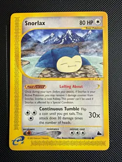 Pokemon TCG 2003 Skyridge Snorlax 100/144 Common 80HP Basic - Image 1