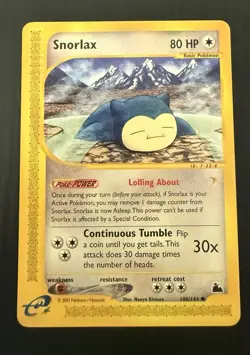 Pokemon TCG Snorlax Skyridge 100/144 2003 - Image 1