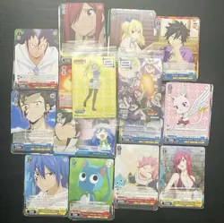 Fairy Tail 157 Card lot uncommon and common including 2 topper, Weiss Schwarz - Image 1