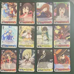 Weiss Schwarz Konosuba Rare Card Lot 12 Cards Aqua Megumin Wiz Yunyun Darkness - Image 1