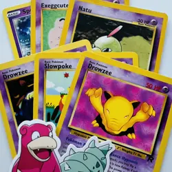✨6x Psychic Pokemon Card Bundle Vintage Base Set & Team Rocket’s - See Desc. - Image 1