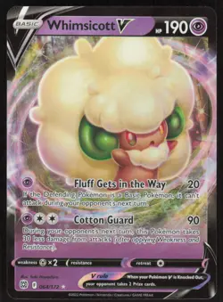 Pokemon TCG Brilliant Stars #064/172 Whimsicott V NM - Image 1