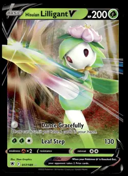 Pokemon TCG SWSH10: Astral Radiance #017/189 Hisuian Lilligant V Holo NM - Image 1