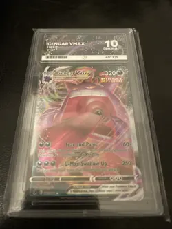 Gengar VMAX (PSA 10) Ace Grading Gem Mint Fusion Strike 2021 #157 Pokemon TCG. - Image 1