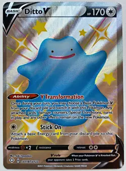 Ditto V SV118/SV122 Pokemon Shining Fates Shiny Vault Holo - Image 1