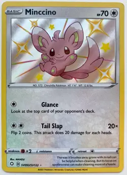 Minccino SV093/SV122 Pokemon Shining Fates: Shiny Vault Holo NM - Image 1