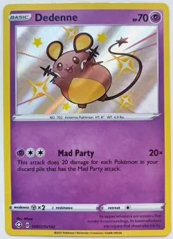 Dedenne SV051/SV122 Pokemon Shining Fates: Shiny Vault Holo - Image 1