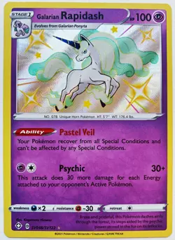 Galarian Rapidash SV048/SV122 Pokemon Shining Fates: Shiny Vault Holo - Image 1
