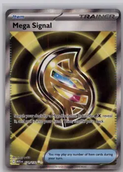Mega Signal 171/132 Ultra Rare Mega Evolution Pokemon Holo Lightly Played - Image 1