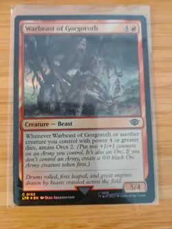 MTG Warbeast of Gorgoroth (FOIL) 0152 Lord of the Rings M/NM Free UK P&P - Image 1