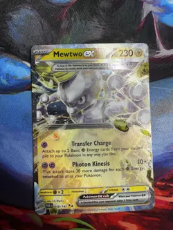 The Pokemon TCG Mewtwo ex Paradox Rift 058/182 Double Rare Holo - Image 1