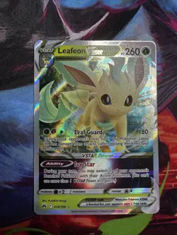 Pokemon TCG Crown Zenith Leafeon VSTAR #14/159 Rare Holo - Image 1
