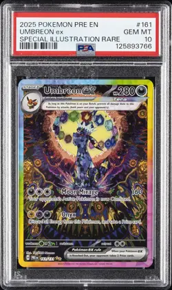 2025 POKEMON PRE EN-PRISMATIC EVOLUTIONS #161 UMBREON EX PSA 10 - Image 1