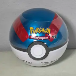 Pokemon TCG Great Ball Tin Q4 2025 B25 Sealed 3 Booster Packs & Stickers Inside - Image 1