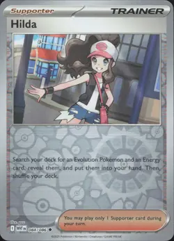 Hilda 084/086 Uncommon White Flare Pokemon Reverse Holo Near Mint - Image 1