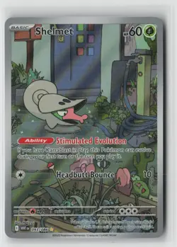 Shelmet 093/086 Illustration Rare White Flare Pokemon Holo Near Mint - Image 1
