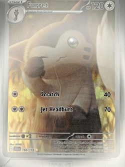 2025 Pokemon Journey Together #168 Furret (Illustration Rare) – TAG 7 - Image 5