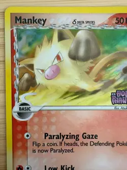 Pokemon Mankey LP- 70/110 Reverse Holo Common Delta Species Holon Phantoms - Image 3