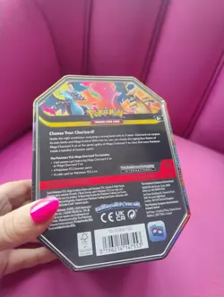 Pokemon TCG: Mega Charizard Tin - Y New & Sealed **slight dent in tin** - Image 2
