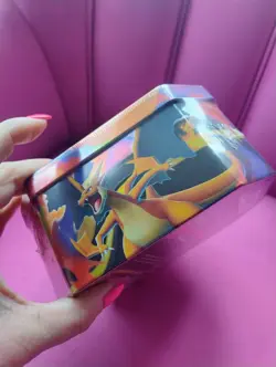 Pokemon TCG: Mega Charizard Tin - Y New & Sealed **slight dent in tin** - Image 5