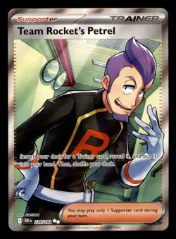 Team Rocket's Petrel 226/182 Ultra Rare Destined Rivals Pokemon Holo Near Mint - Image 1