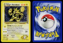 LT. SURGE'S ELECTABUZZ 27/132 RARE GYM HEROES POKEMON UNLIMITED MP - Image 3