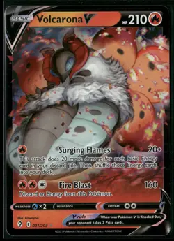 Pokemon - Volcarona V 021/203 Ultra Rare Evolving Skies NM - Image 1