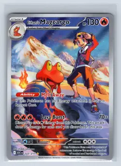 Ethan's Magcargo 222/217 Illustration Rare Ascended Heroes Pokemon Holo NM - Image 1