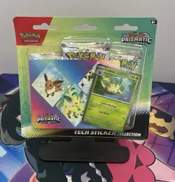 Pokemon TCG Scarlet & Violet Prismatic Evolutions Tech Sticker Box Eevee/Leafeon - Image 1