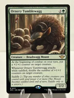 Ornery Tumblewagg 171 R Outlaws of Thunder Junction NM MTG - Image 1