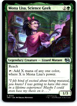 Mona Lisa, Science Geek 0123 Teenage Mutant Ninja Turtles MTG NM - Image 1