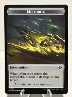 Meteorite Token 17 T Outlaws of Thunder Junction NM MTG - Image 1