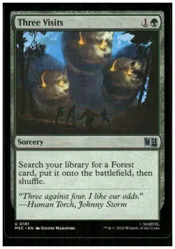 Three Visits 181 Uncommon Commander: Marvel Super Heroes Magic: The Gathering NM - Image 1
