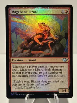 Magebane Lizard 134 U Outlaws of Thunder Junction FOIL NM MTG - Image 1