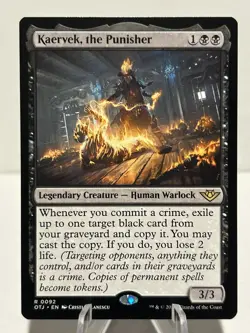 Kaervek, the Punisher 92 R Outlaws of Thunder Junction NM MTG - Image 1