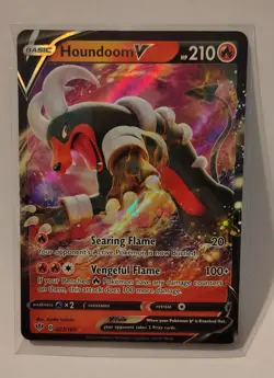 Houndoom V 021/189 Holo V Rare Darkness Ablaze Pokemon Holo Near Mint - Image 1