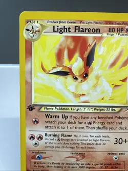 Light Flareon 46/105 Neo Destiny 1st Edition 2000 Pokemon MP - Image 2